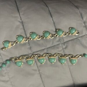 Elegant Turquoise and Gold Women's Jewelry Set